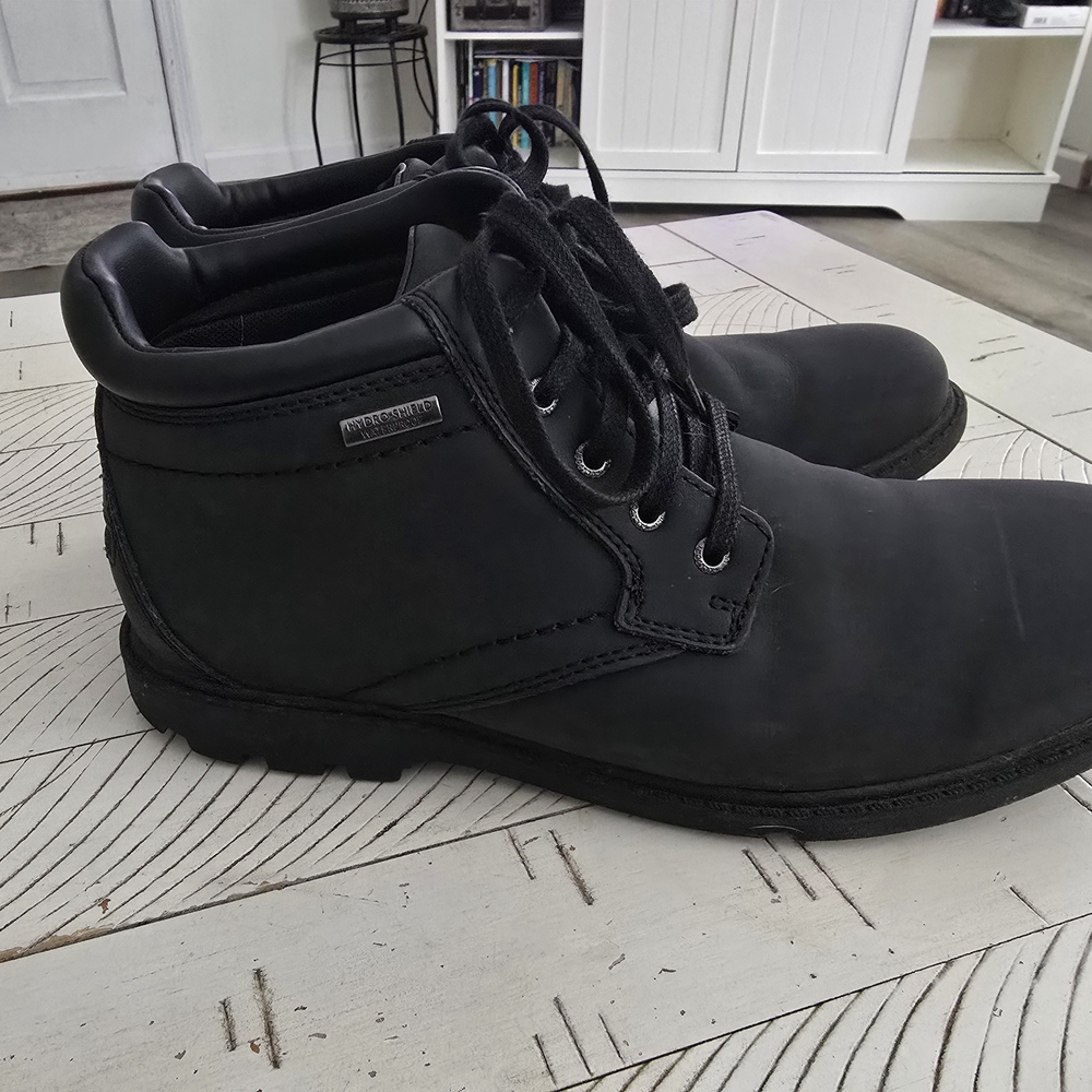 Black Leather Men's Boots